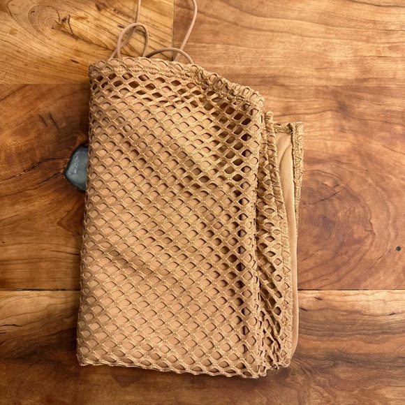 Small Bandage Beige BodyCon Dress - Picture 5 of 6